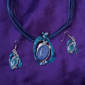 Abstract Necklace and Earring Set